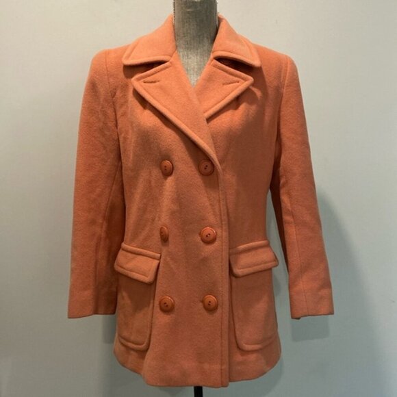Laura pink Mohair Double Breasted Coat size large - Picture 5 of 14